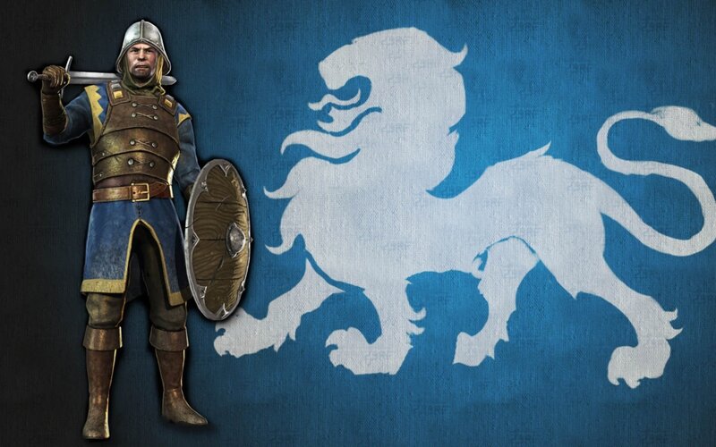 Soldier with Sword and Shield — Blue