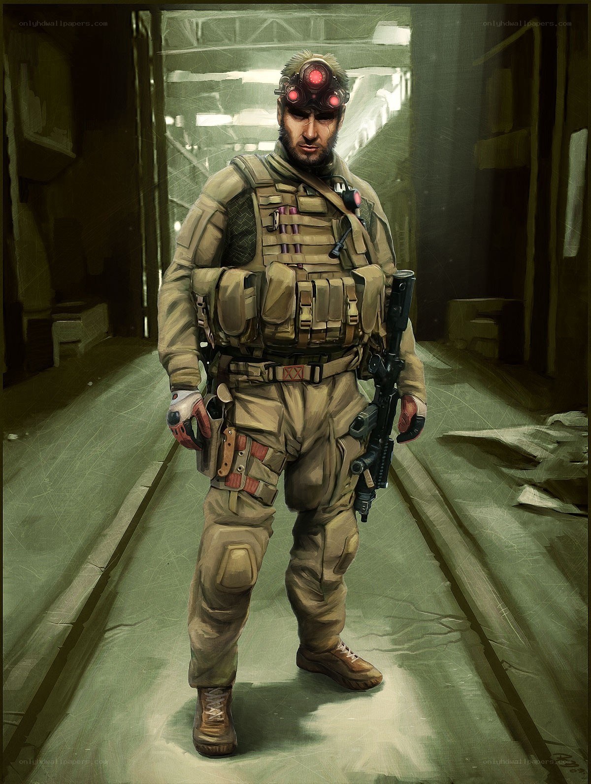 soldier with tactical gear