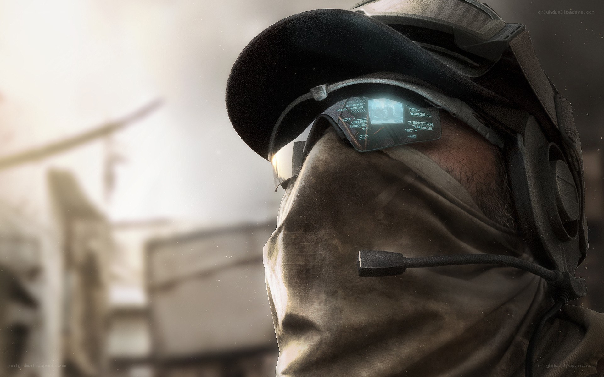 soldier with tactical headset