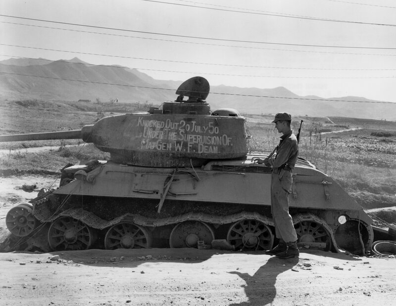 Soldier with tank in Korea