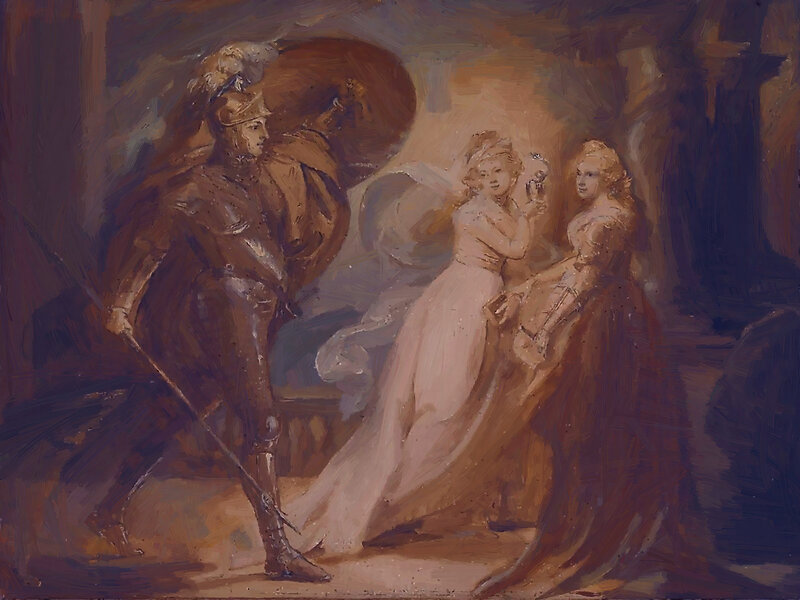 Soldier with Two Women
