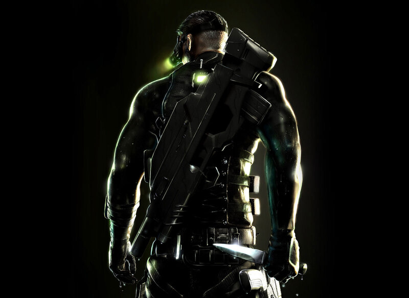 Soldier with Weapon — Black, Dramatic, Night