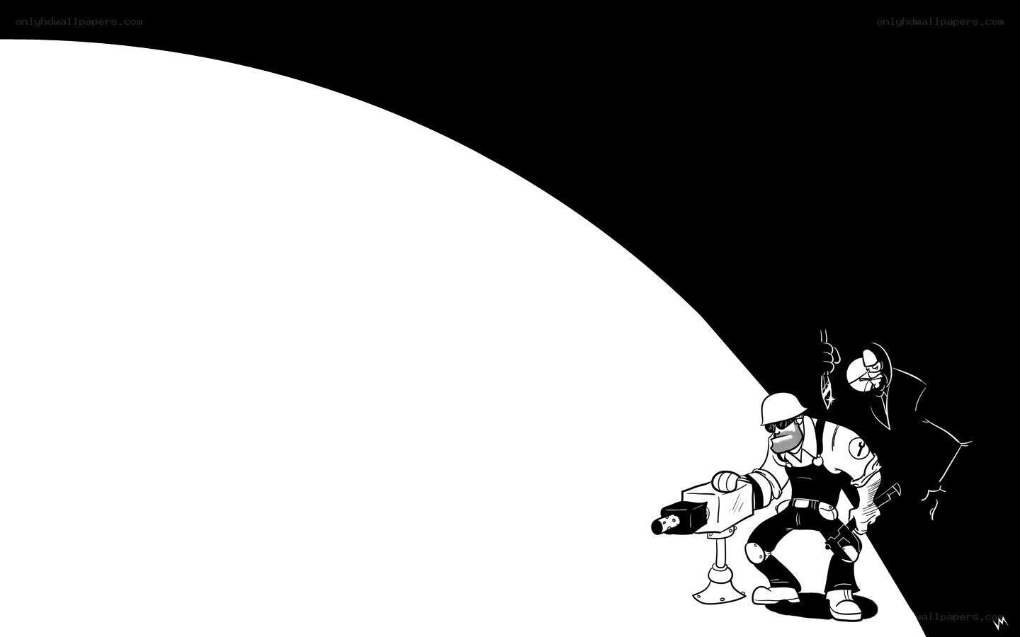 soldier with weapon in spotlight