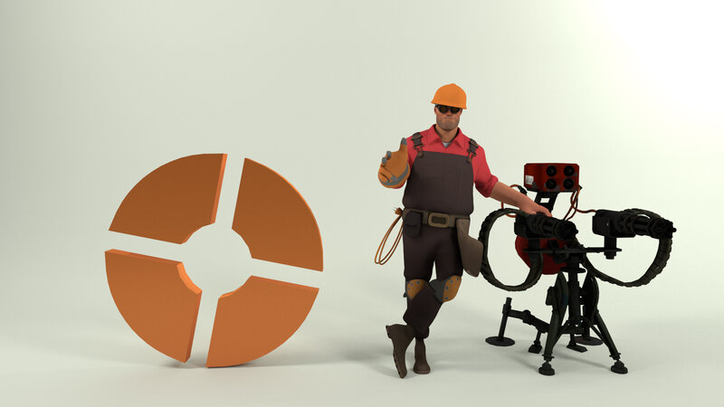 Soldier with Weapon — Orange, Neutral