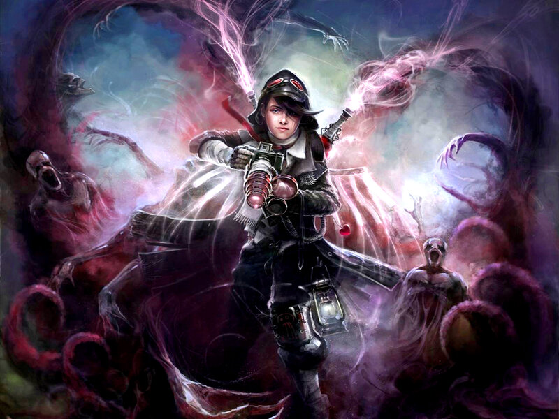 Soldier with Weapon — Purple, Dramatic