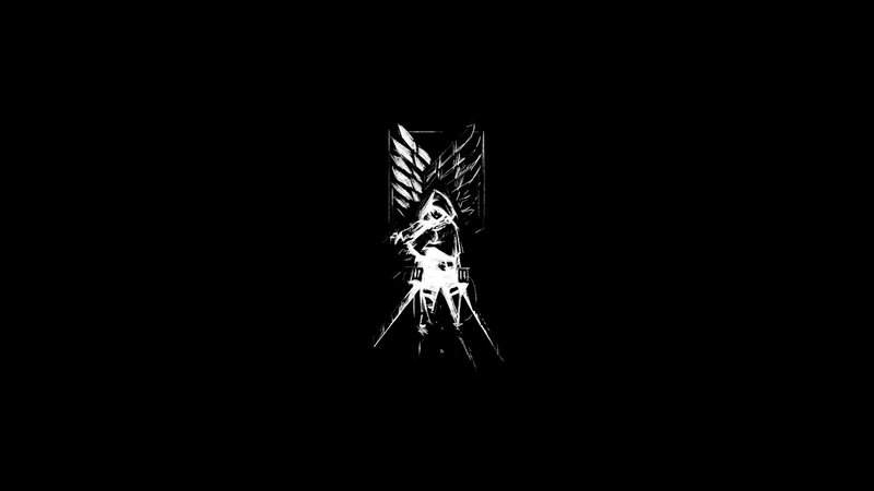 Soldier with Wings — Black, Dramatic, Manga