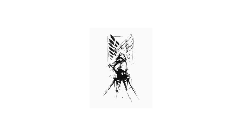 Soldier with Wings — Black, Dramatic