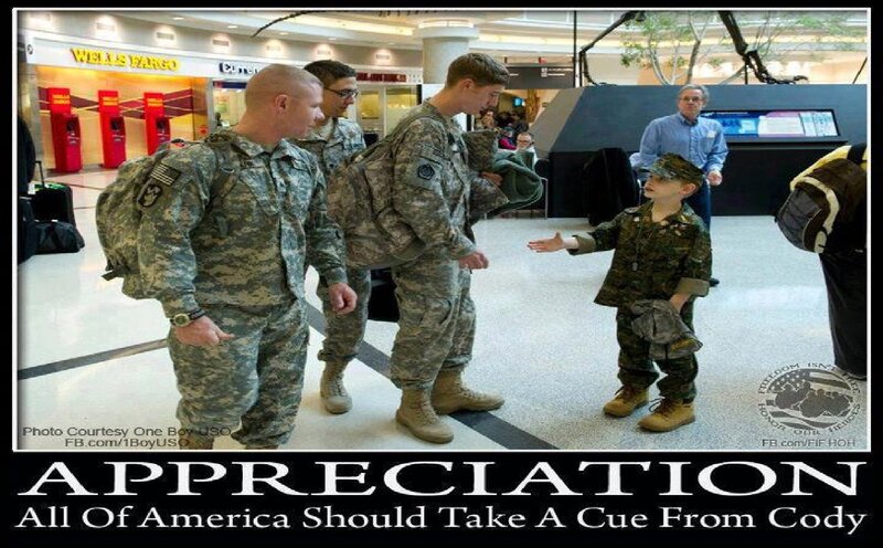 Soldiers and Boy in Uniform