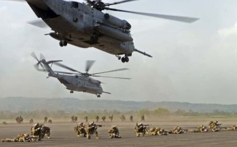 Soldiers and Helicopters