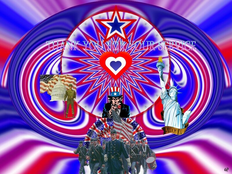 Soldiers and Patriotic Symbols