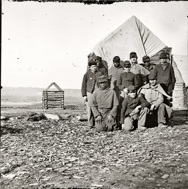 Soldiers at a campsite