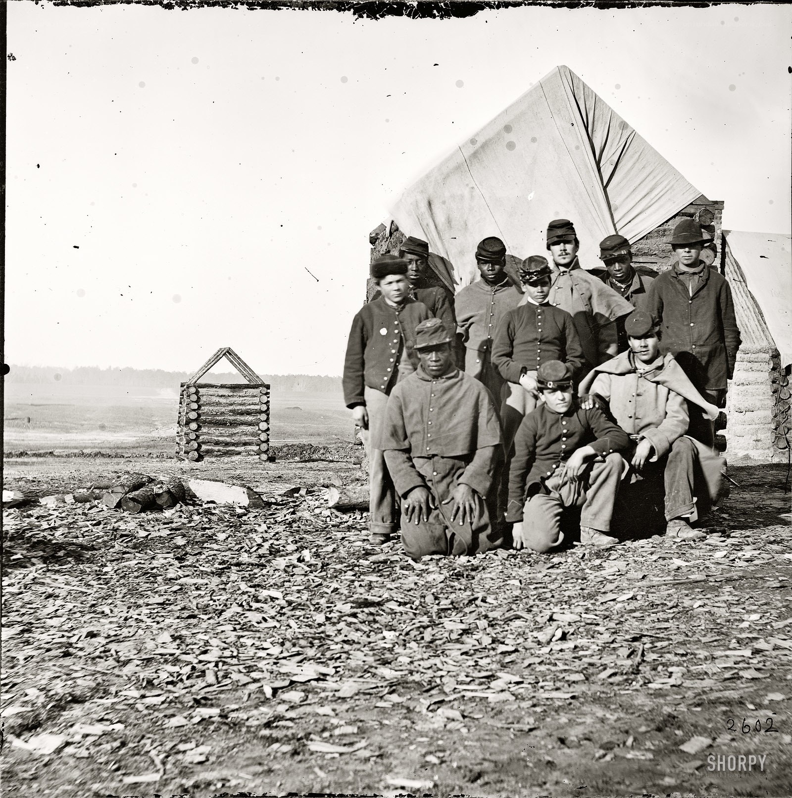 Soldiers at a campsite