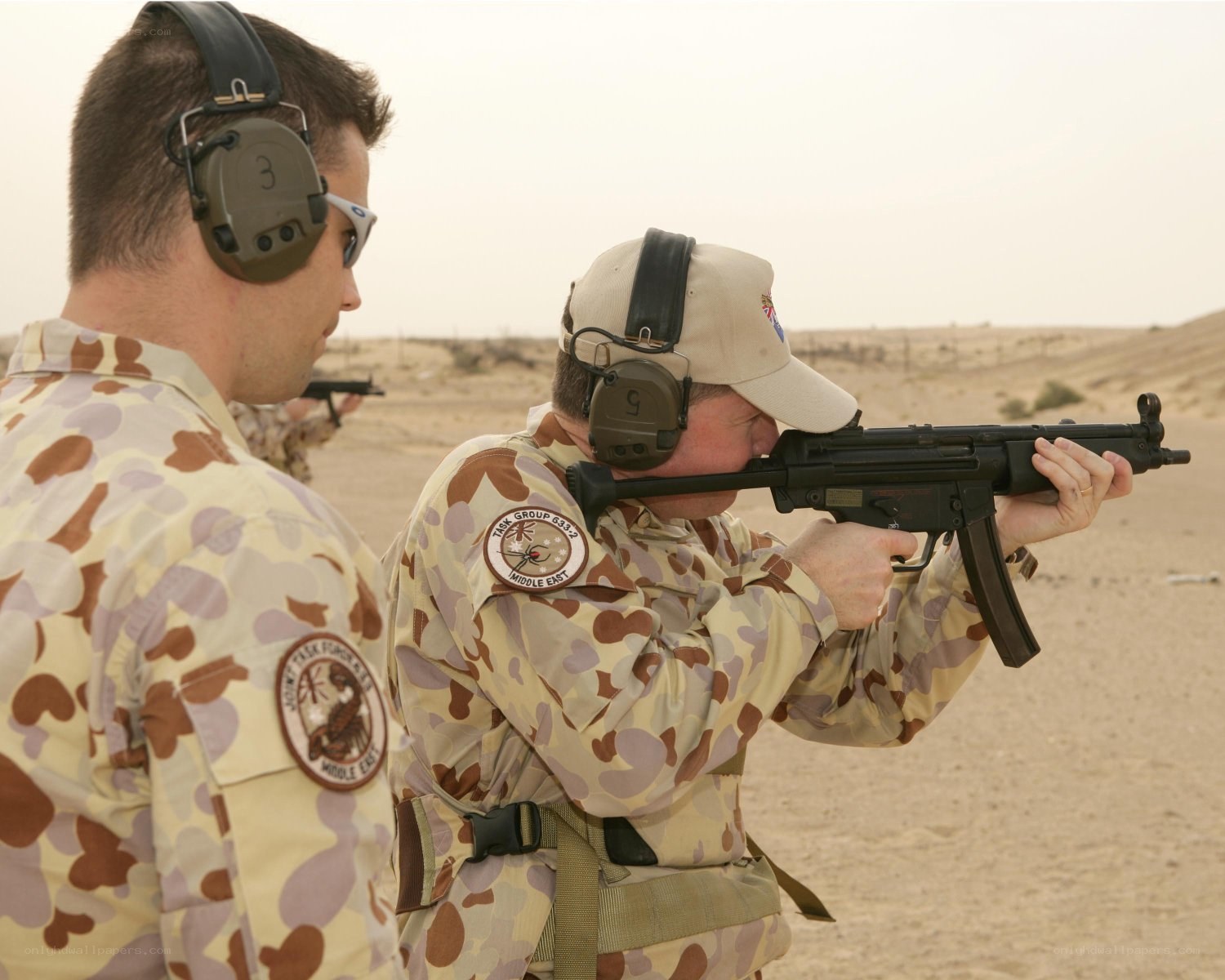 Soldiers at a firing range