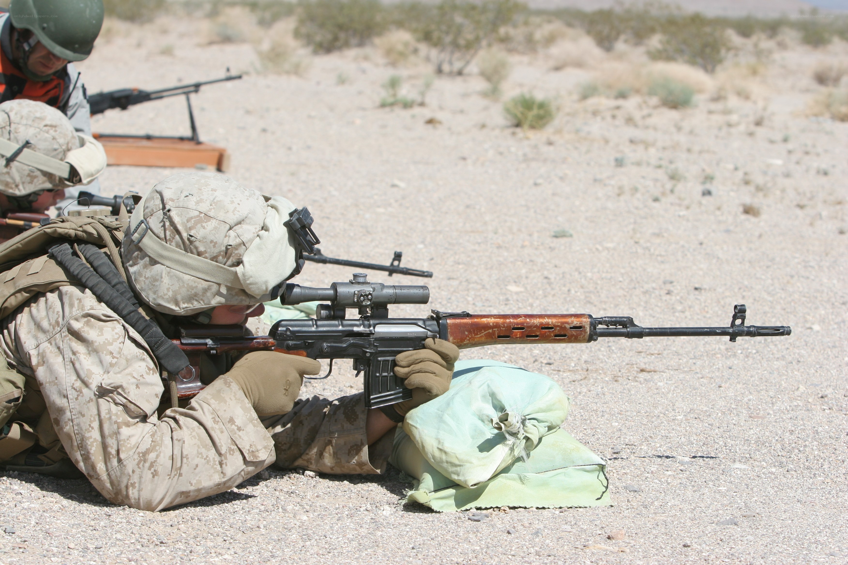 Soldiers at a shooting range