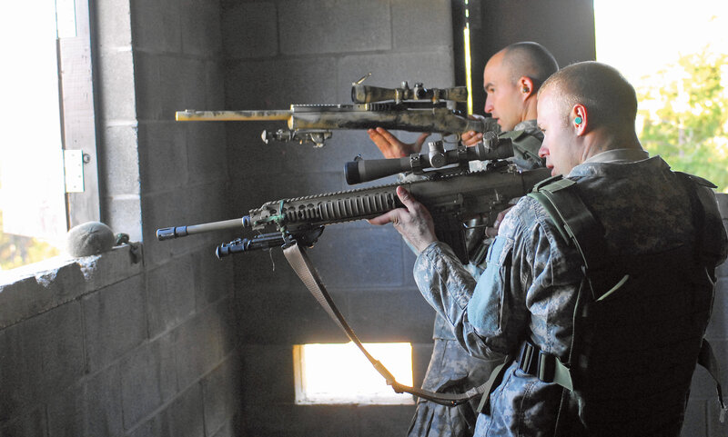 Soldiers at a shooting range
