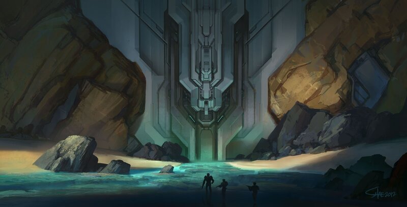 Soldiers at Alien Structure