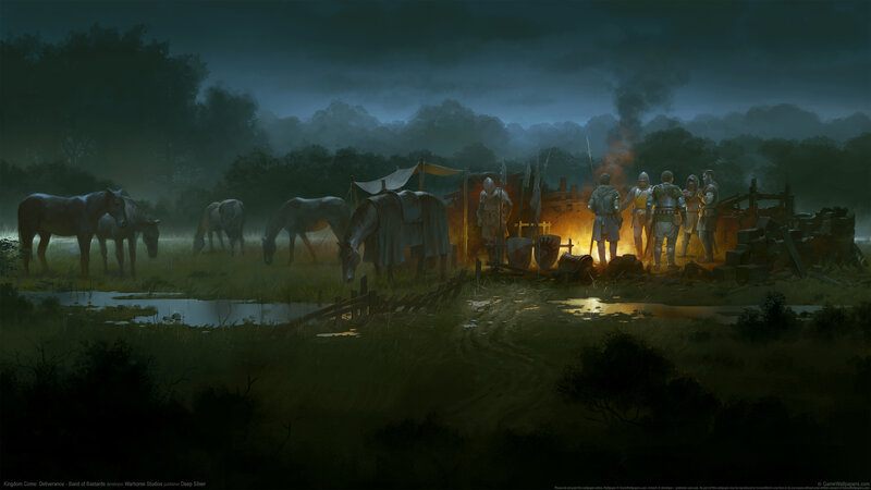 Soldiers at Campsite — Green