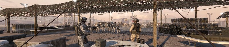 Soldiers at military base camp