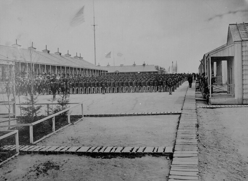Soldiers at military parade