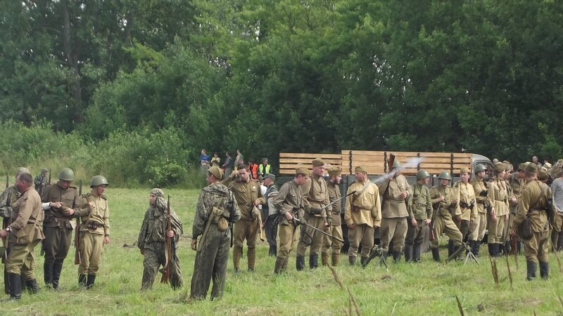 Soldiers at reenactment event