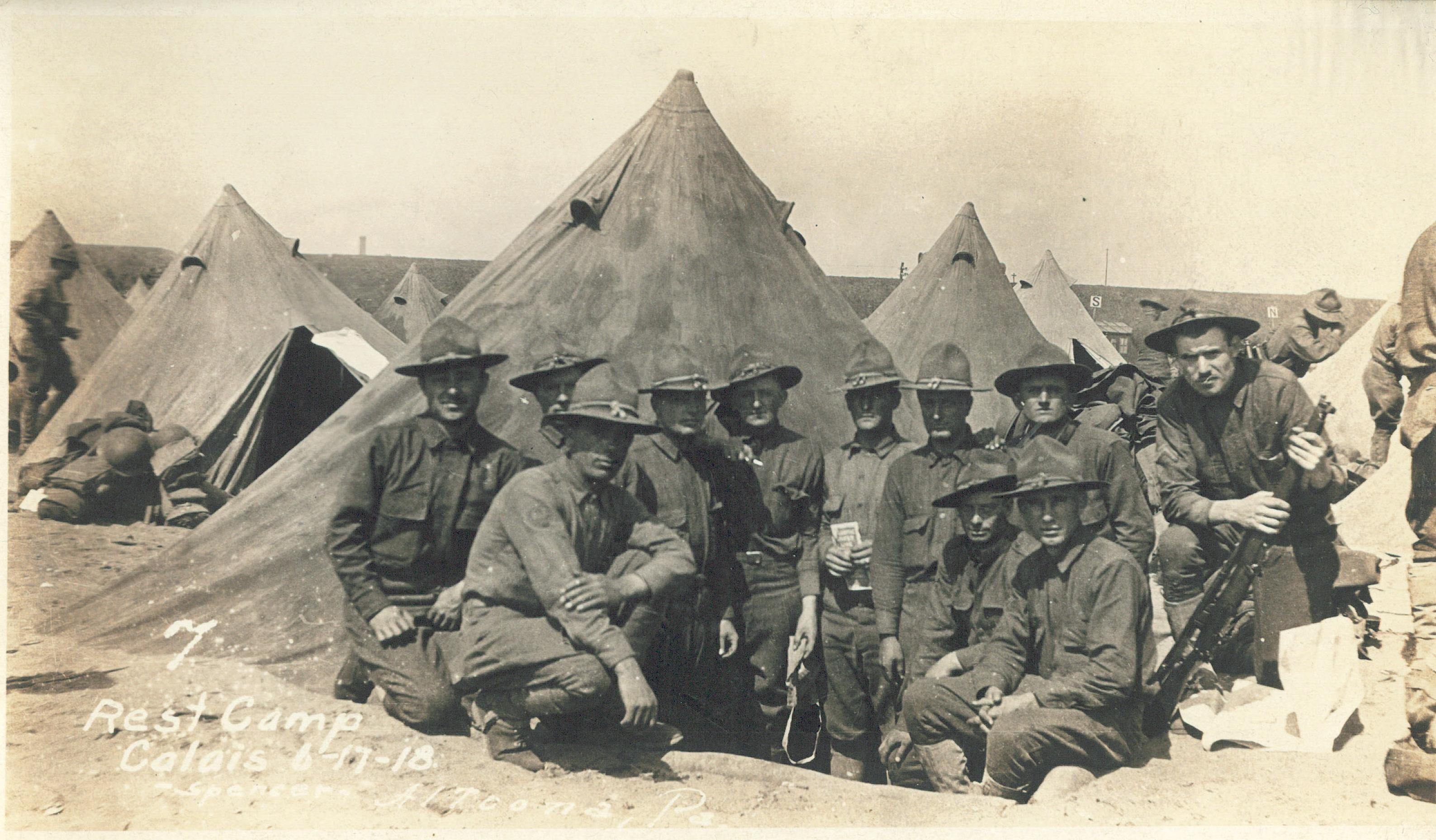 Soldiers at Rest Camp Calais