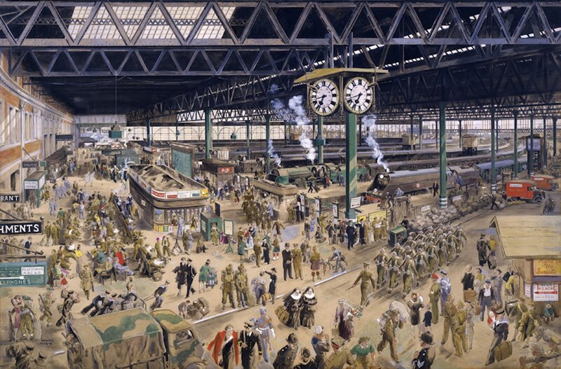Soldiers at Train Station