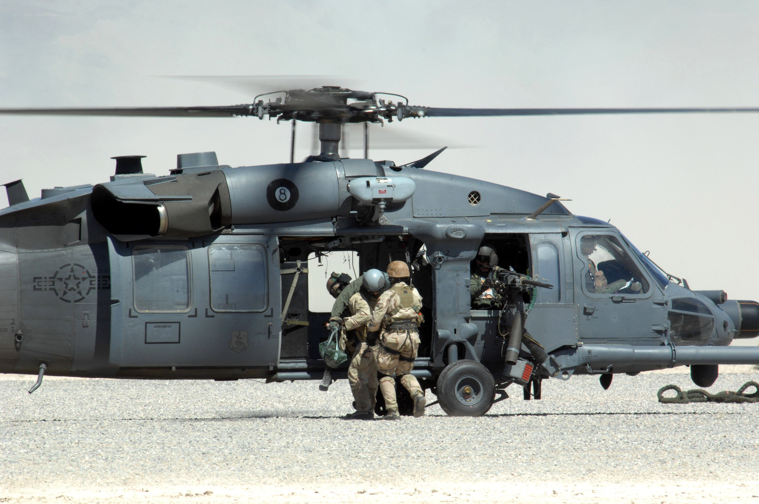Soldiers boarding helicopter