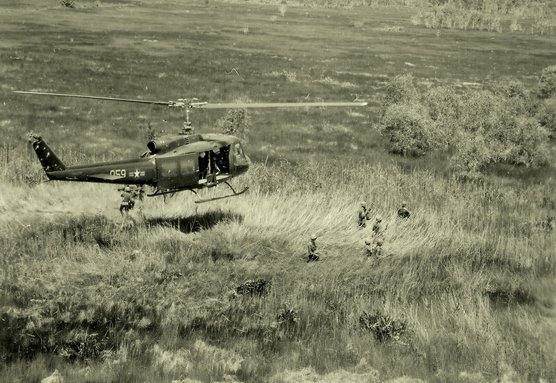 Soldiers boarding helicopter