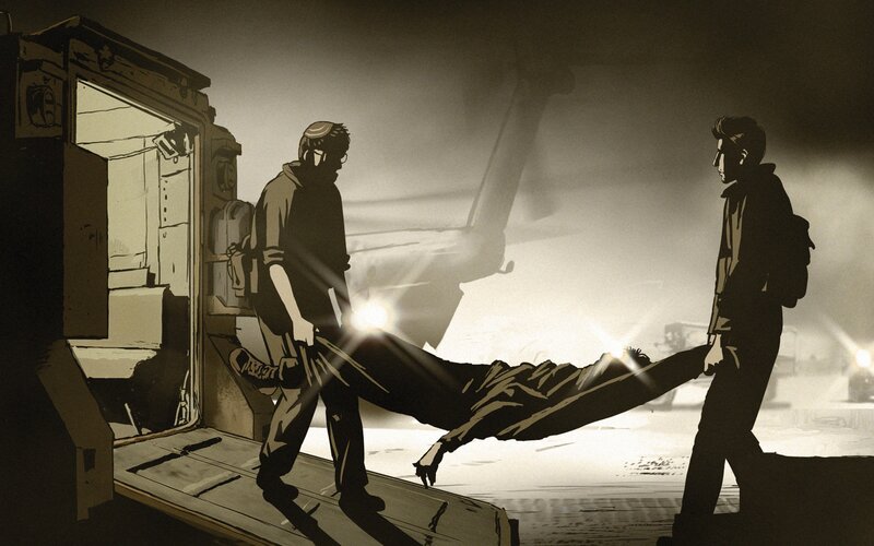 Soldiers Carrying a Stretcher