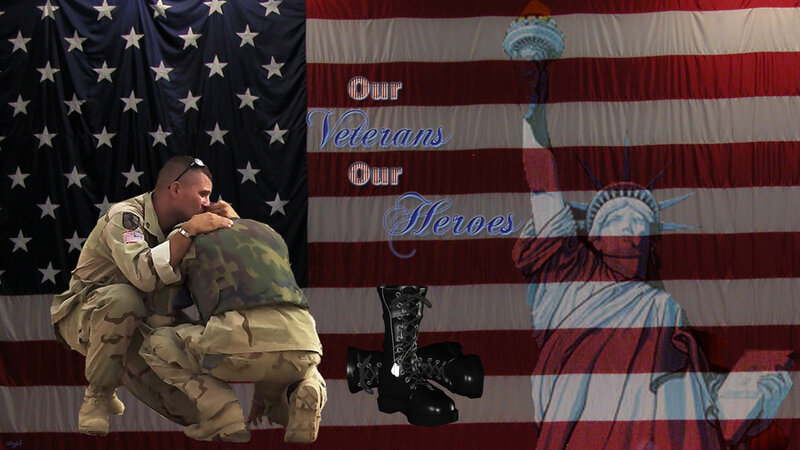 Soldiers Embracing — Red