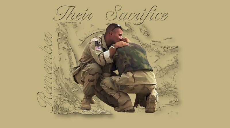 Soldiers Embracing