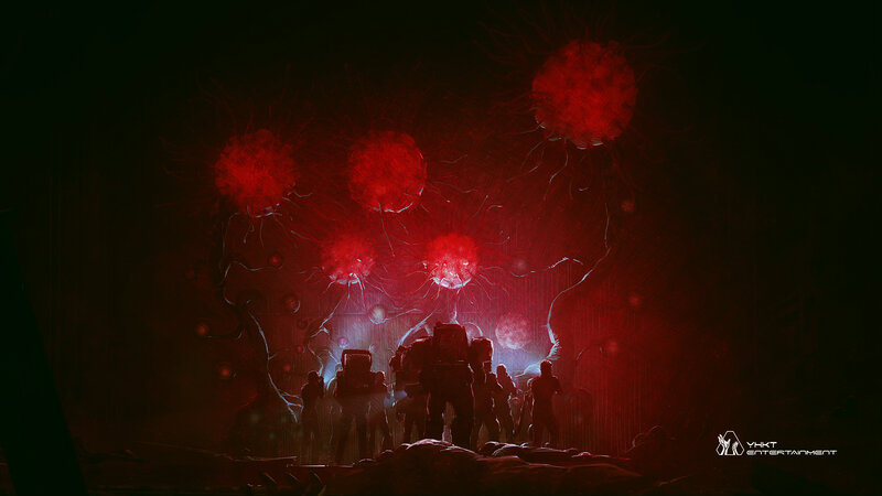 Soldiers Facing Alien Creatures