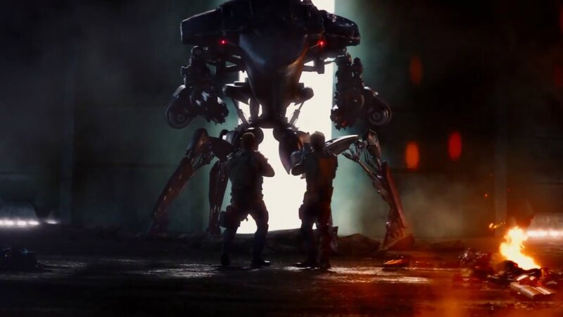 Soldiers Facing Robot