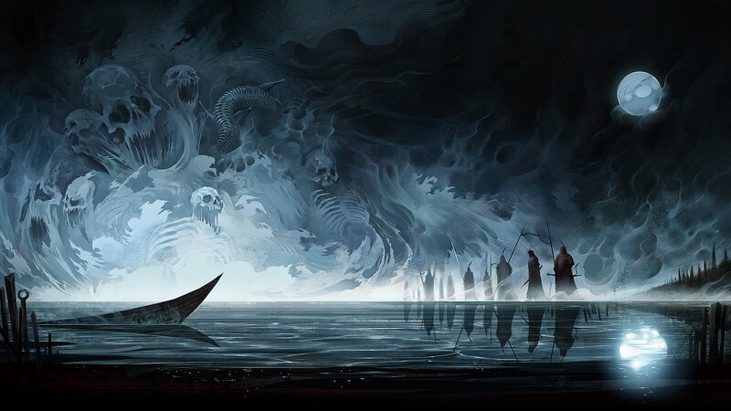 Soldiers Facing Sea Monster