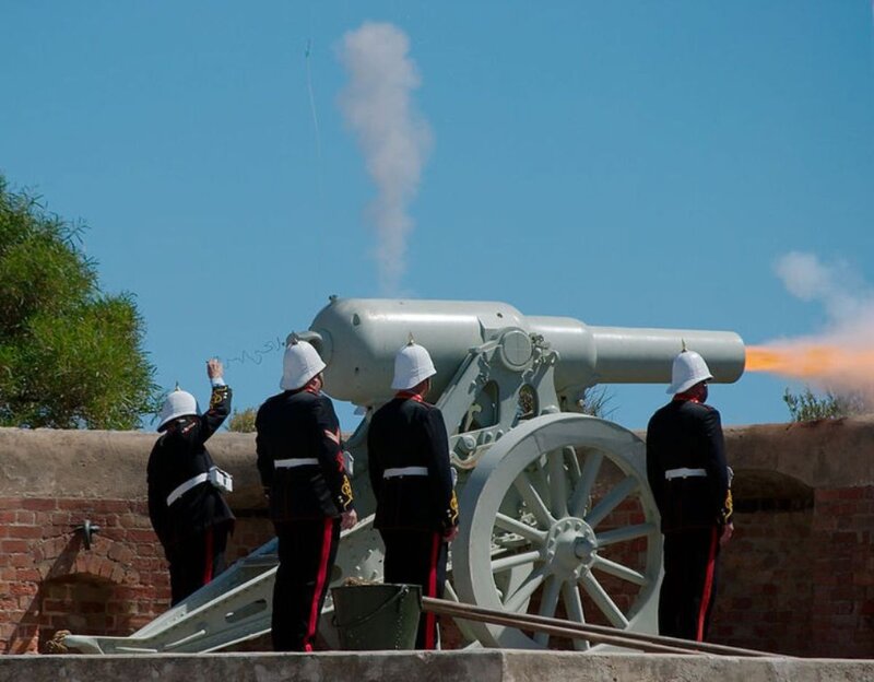 Soldiers Firing Cannon
