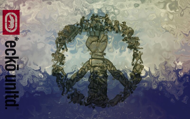 Soldiers Forming Peace Sign