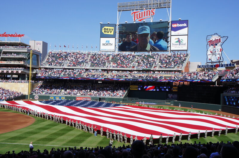 Soldiers Holding Flag