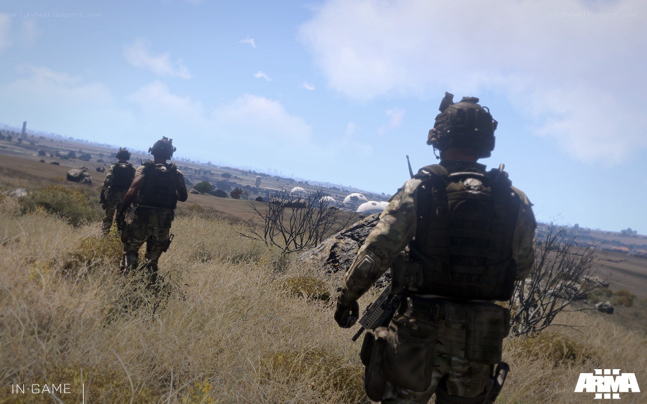 Soldiers in a field