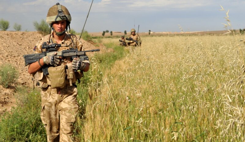 Soldiers in a field