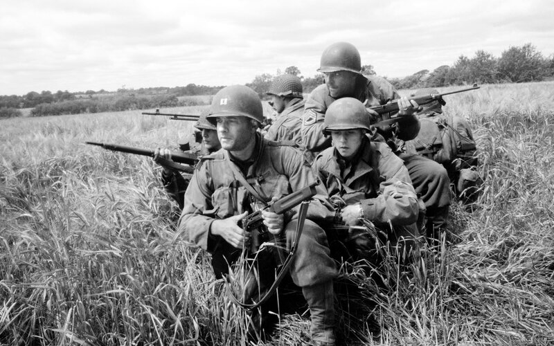 Soldiers in a Field — Black
