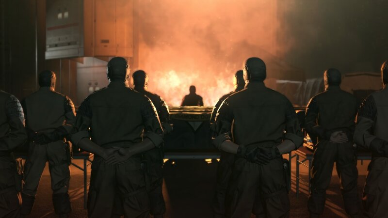 Soldiers in a Fire-lit Room