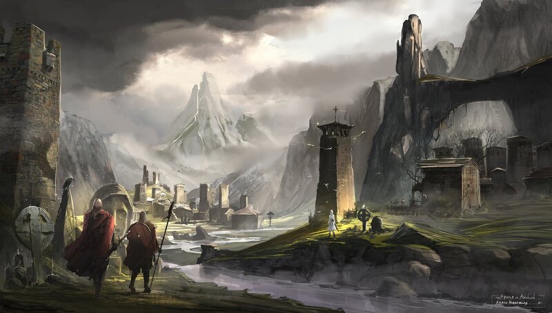 Soldiers in a Mountain Valley