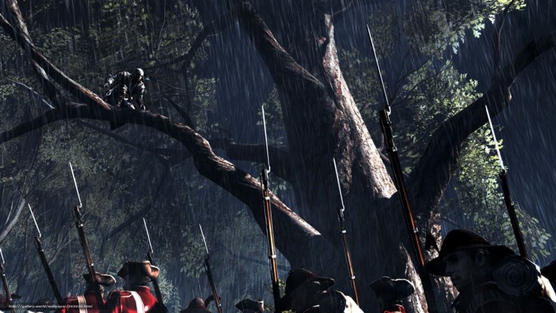 Soldiers in a Rainy Forest