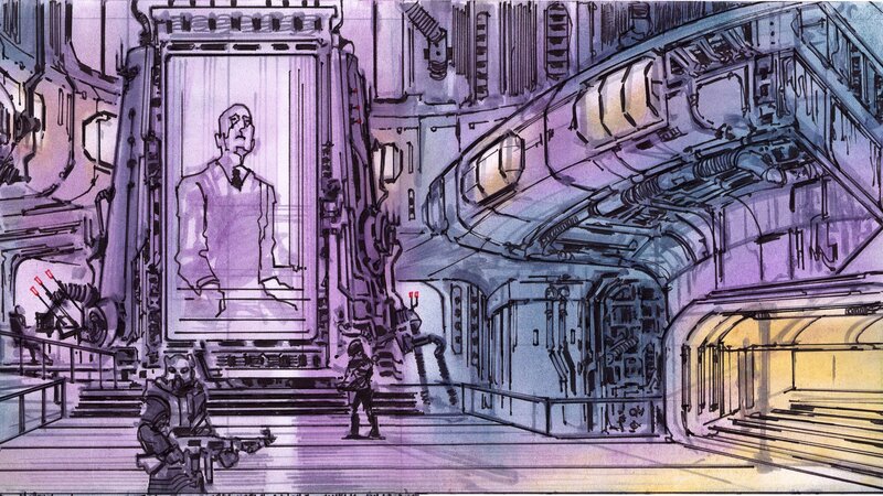 Soldiers in a Sci-fi Corridor — Purple