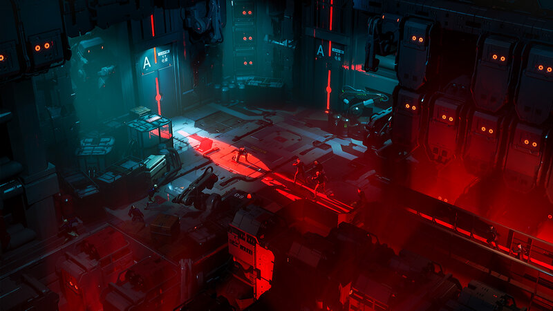 Soldiers in a Sci-fi Corridor