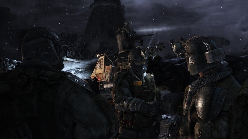 soldiers in a snowy battlefield