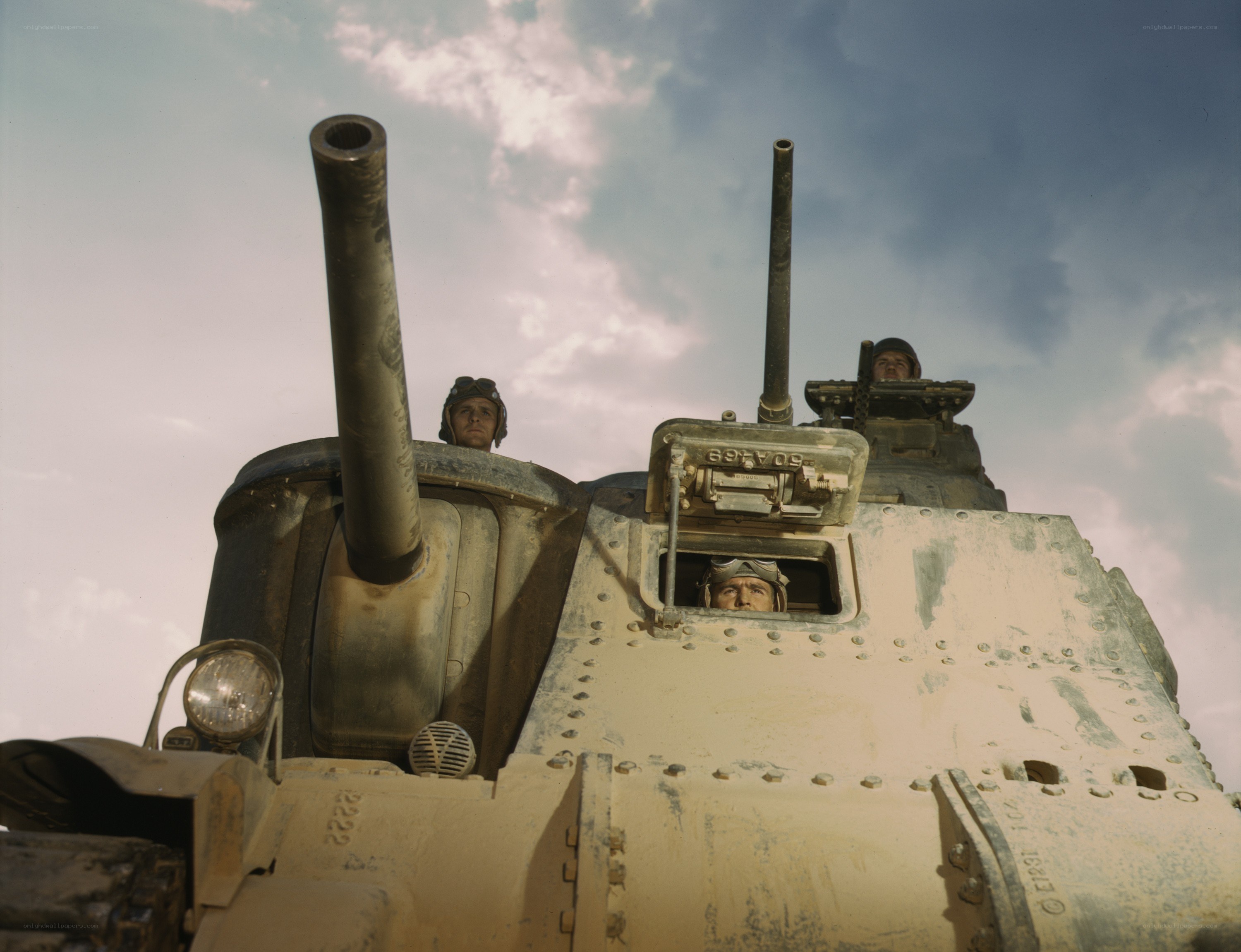 Soldiers in a tank