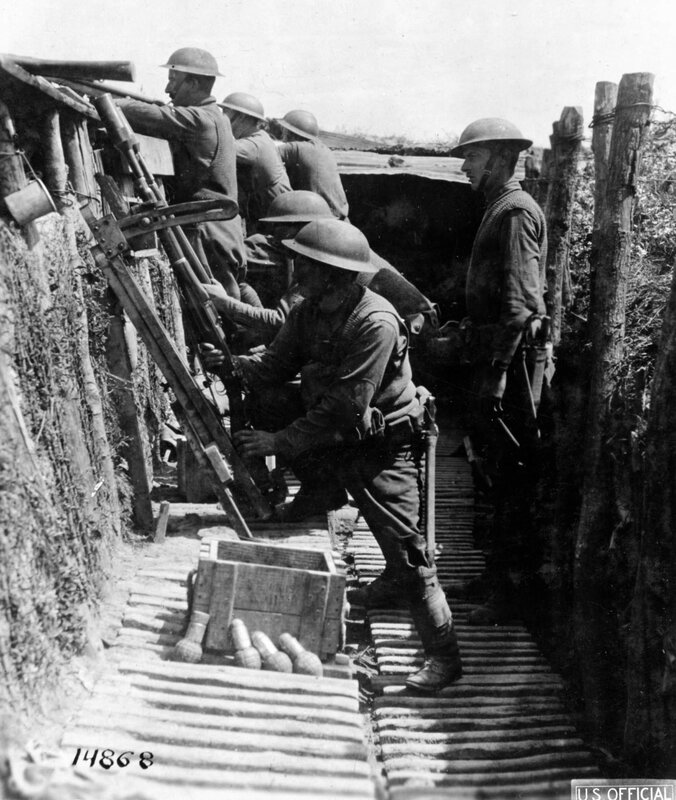 Soldiers in a trench