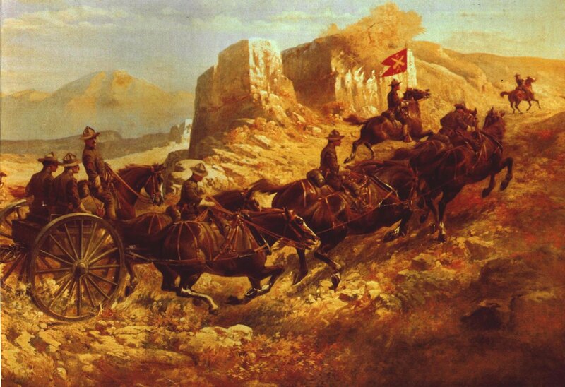 Soldiers in a Wagon