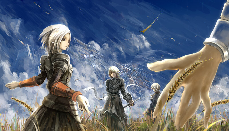 soldiers in a wheat field